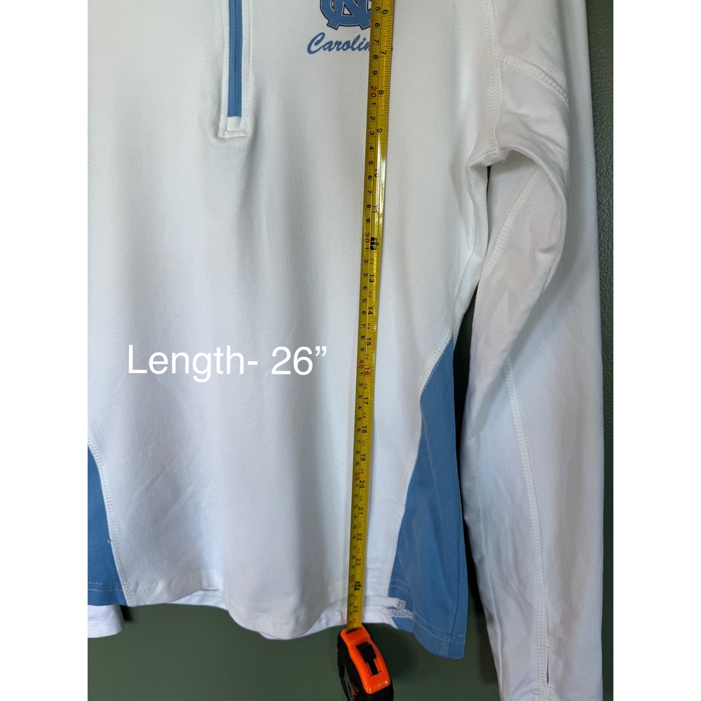 UNC Tar Heels Womens Quarter Zip Pullover White Blue Medium NCAA - Picture 8 of 9